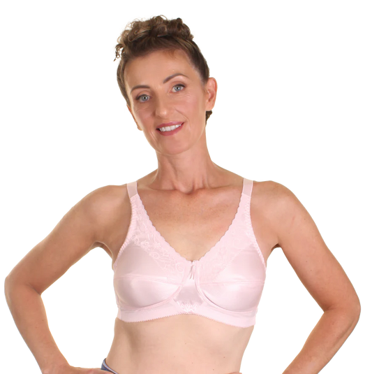 TruLife Barbara Lace Accent Softcup Mastectomy Powder Pink Bra #210