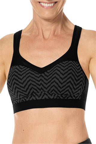 Amoena Jolie Wire-Free Sport Bra - Black #44872