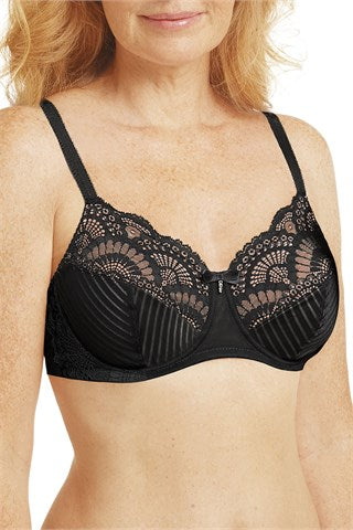 Amoena Karolina Padded Wire-Free Black Bra