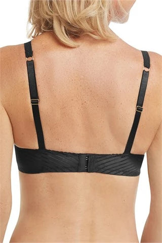 Amoena Karolina Wire-Free Black Pocketed Bra | Black/Sand | #44763