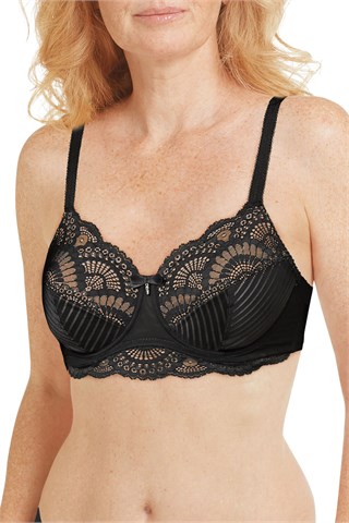 Amoena Karolina Wired Pocketed Black Bra #44765
