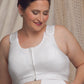 Nearly Me Post-Surgical Light Compression Post-Op White Bra #510