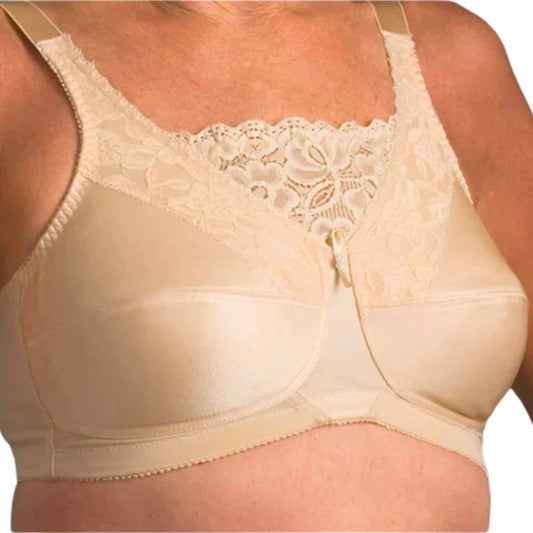 Nearly Me #660 Lace Cami Mastectomy Beige Bra
