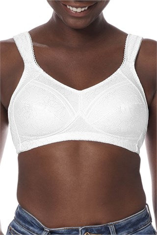 Amoena Nora Wire-Free Mastectomy White Bra #2555N