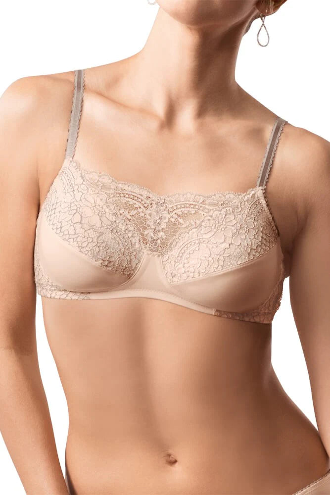 Amoena Alina Wire-Free Bra | Light Rose / Grey | #44509