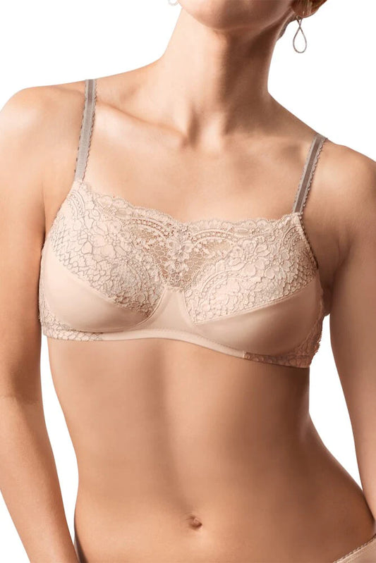 Amoena Alina Wire-Free Bra | Light Rose / Grey | #44509
