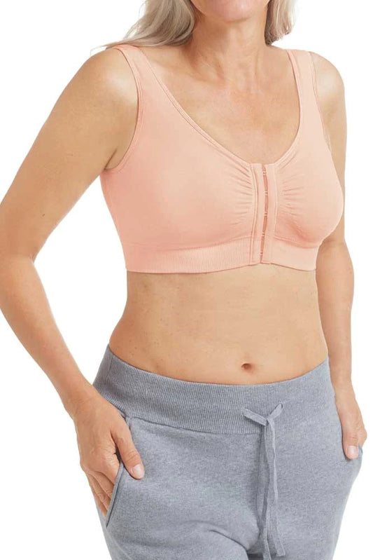Amoena Clara Wire-Free Front Closure Bra | Rose Nude | #44743