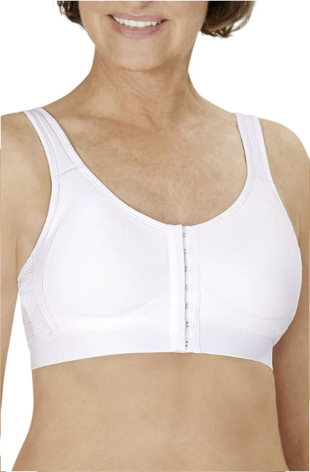 Amoena Ester Front Closure Post Surgical White Bra | #42576