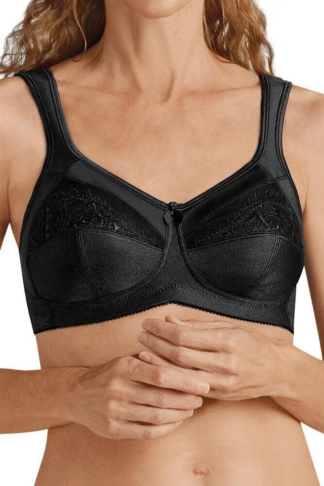 Amoena Isadora Mastectomy Support Bra for Fuller Figures | Black | #44114
