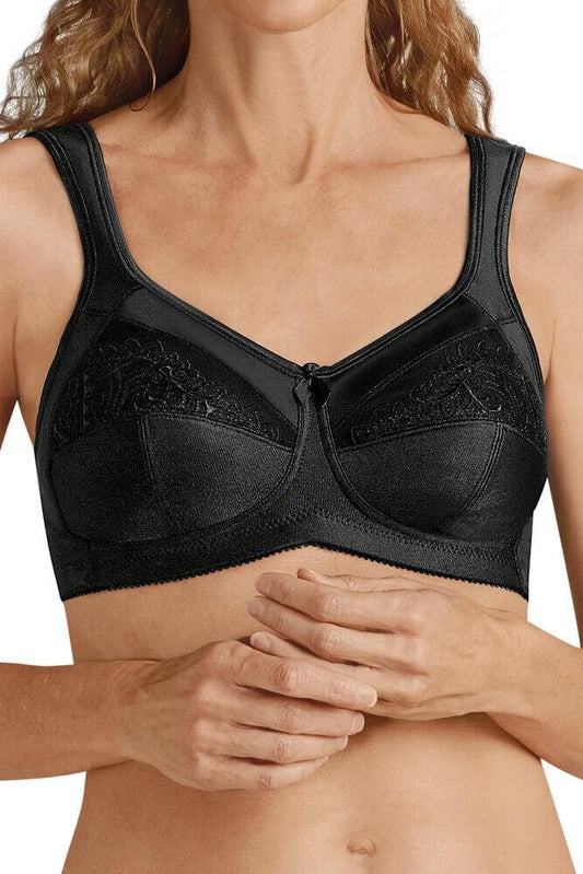 Amoena Isadora Mastectomy Support Bra for Fuller Figures | Black | #44114