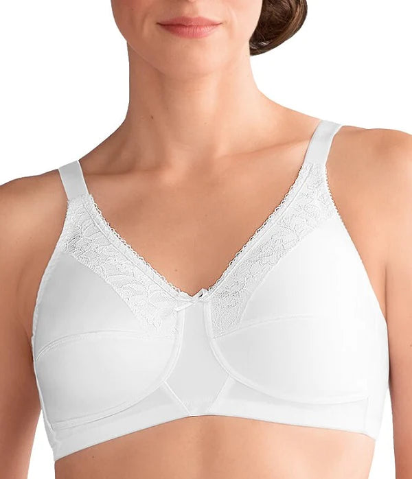 Amoena Nancy Wire-Free White Bra #44480