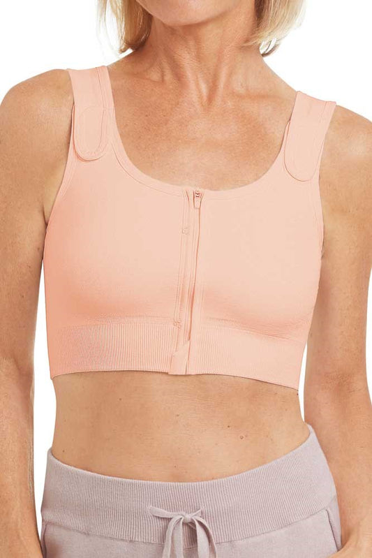 Amoena Pamela Seamless Post-Surgical Compression Bra | Rose Nude | #45009