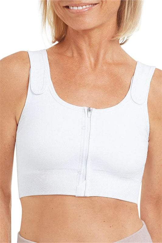 Amoena Pamela Seamless Post-Surgical Compression Bra | White | #45010