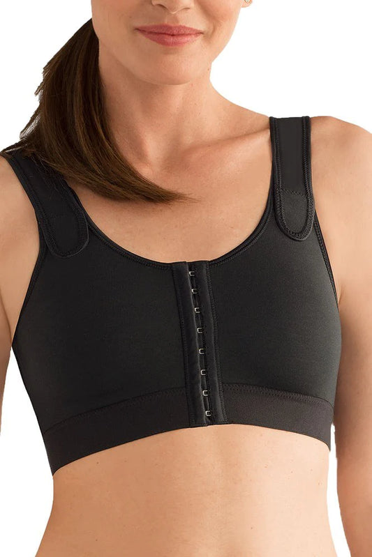 Amoena Sarah Front Fastening Soft Bra | Black | #0779