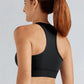 Gloria Bra Medium Support Sports Zipper Bra - Black | #44070