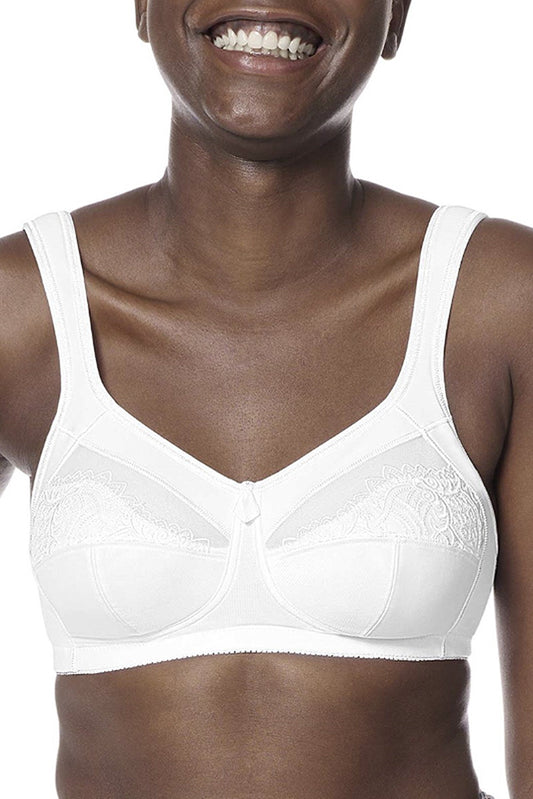 Amoena Isadora Mastectomy Support Bra for Fuller Figures I White I #2947